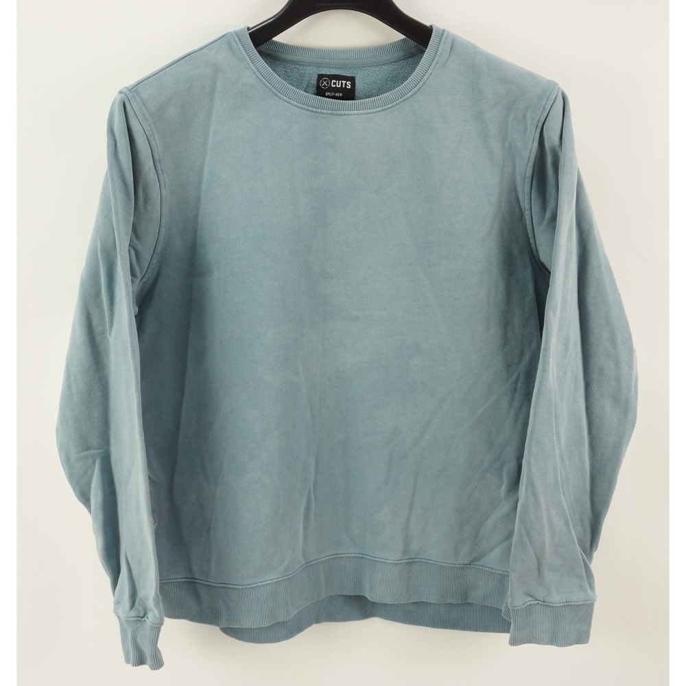 Cuts Clothing Hyperloop Pullover Crewneck Sweatshirt Men Large Light Blue Fleece